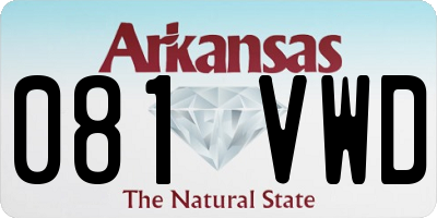 AR license plate 081VWD