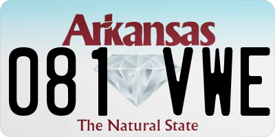 AR license plate 081VWE