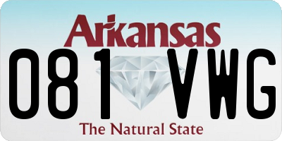 AR license plate 081VWG
