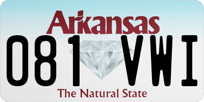AR license plate 081VWI