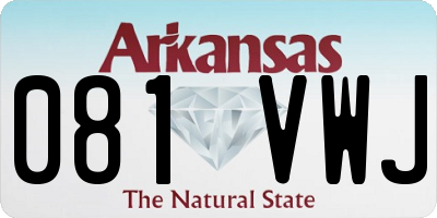 AR license plate 081VWJ