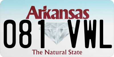 AR license plate 081VWL