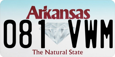 AR license plate 081VWM