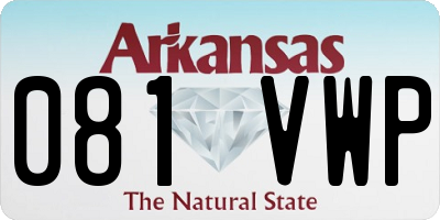 AR license plate 081VWP