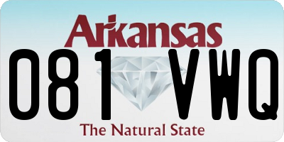 AR license plate 081VWQ