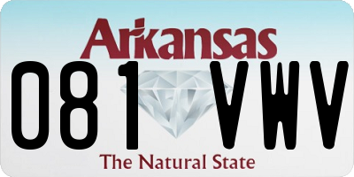 AR license plate 081VWV