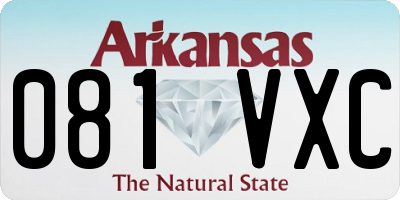AR license plate 081VXC