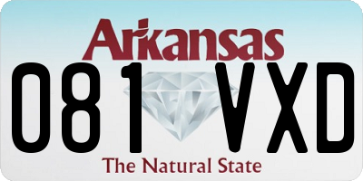AR license plate 081VXD