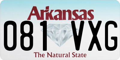 AR license plate 081VXG