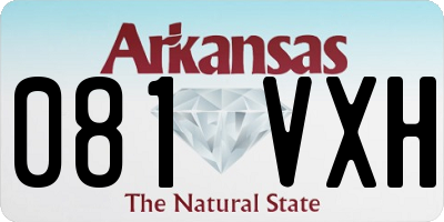 AR license plate 081VXH