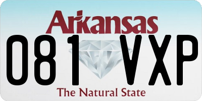 AR license plate 081VXP