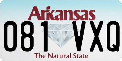 AR license plate 081VXQ