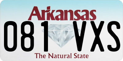 AR license plate 081VXS