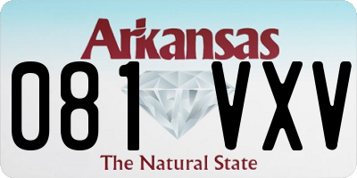 AR license plate 081VXV