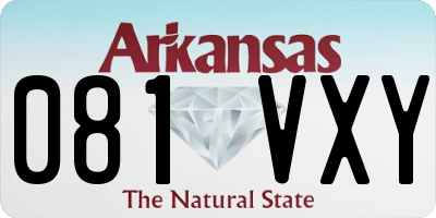 AR license plate 081VXY