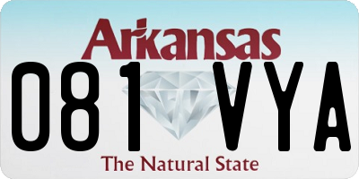 AR license plate 081VYA