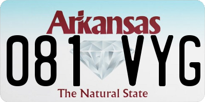 AR license plate 081VYG
