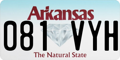 AR license plate 081VYH