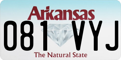 AR license plate 081VYJ