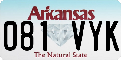 AR license plate 081VYK