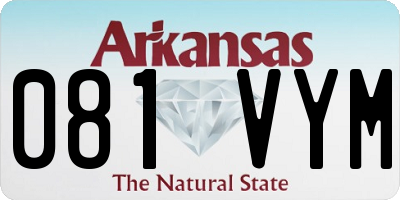 AR license plate 081VYM