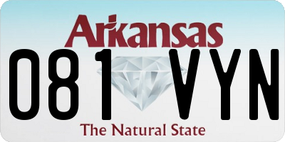 AR license plate 081VYN
