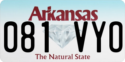 AR license plate 081VYO