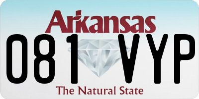 AR license plate 081VYP