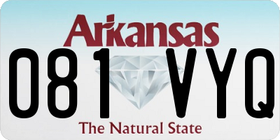 AR license plate 081VYQ
