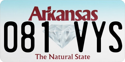 AR license plate 081VYS