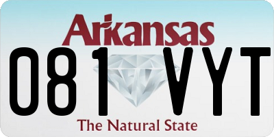 AR license plate 081VYT