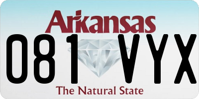 AR license plate 081VYX