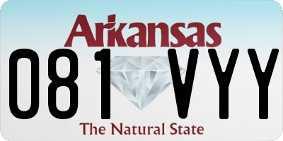 AR license plate 081VYY