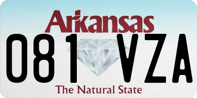 AR license plate 081VZA
