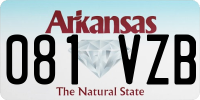AR license plate 081VZB