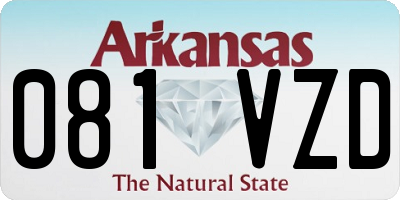 AR license plate 081VZD