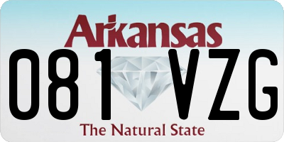 AR license plate 081VZG