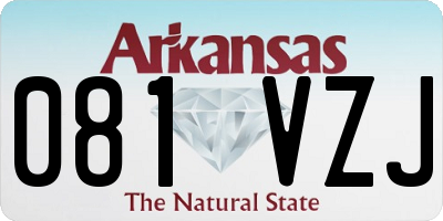 AR license plate 081VZJ
