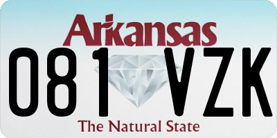 AR license plate 081VZK