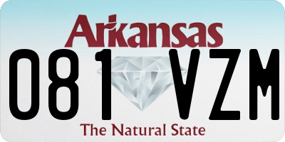 AR license plate 081VZM