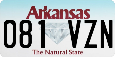AR license plate 081VZN