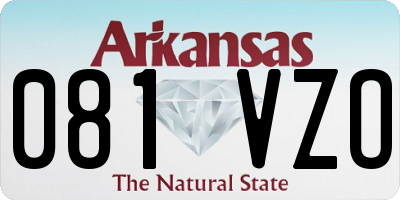 AR license plate 081VZO