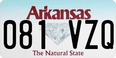 AR license plate 081VZQ