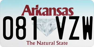 AR license plate 081VZW