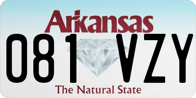 AR license plate 081VZY