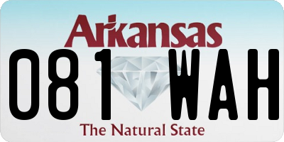 AR license plate 081WAH