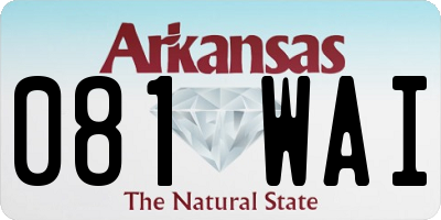 AR license plate 081WAI
