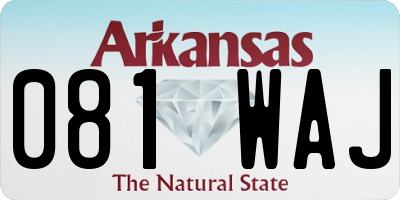AR license plate 081WAJ