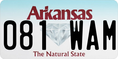AR license plate 081WAM