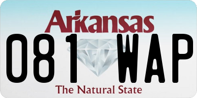 AR license plate 081WAP
